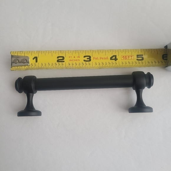 Matte Black Cabinet Pulls Set of 6 NWT Heavy Duty Hardware - Picture 7 of 12